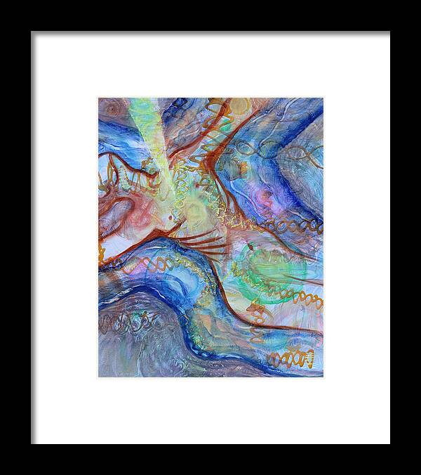 Prophetic Framed Print featuring the painting Prophetic MS 33 Soul Retrieval Soul Repair by Anne Cameron Cutri