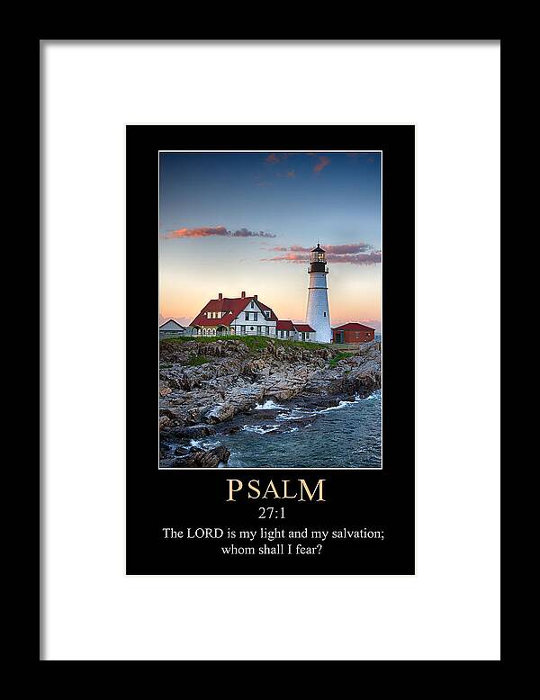 Bible Framed Print featuring the digital art Psalm 27 by John Haldane