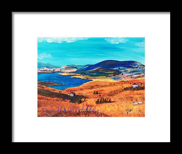 Italy Framed Print featuring the painting Ptg  Italian Countryside by Judy Via-Wolff