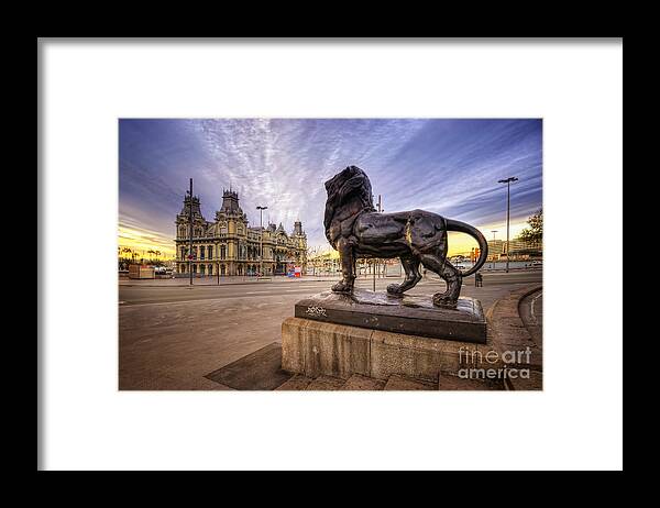 Yhun Suarez Framed Print featuring the photograph Puerto de Barcelona Sunrise by Yhun Suarez