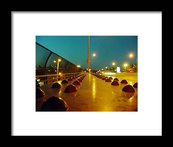 Fine Art Photograph Framed Print featuring the photograph Pulaski bridge by Mieczyslaw Rudek