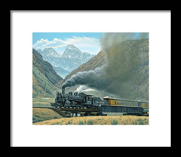 Landscape Framed Print featuring the painting Pulling for Silverton by Paul Krapf