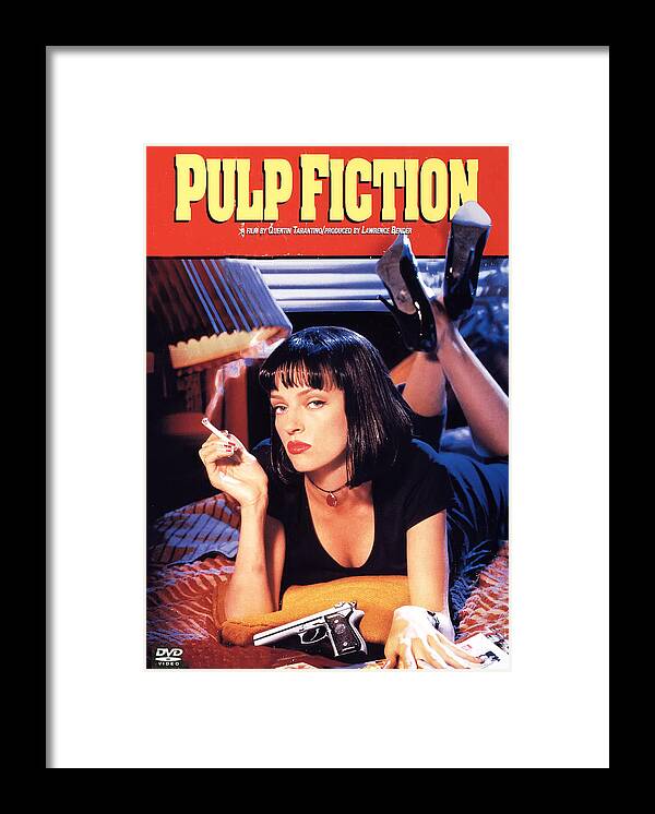 Pulp Fiction Framed Print featuring the digital art Pulp Fiction by Georgia Fowler