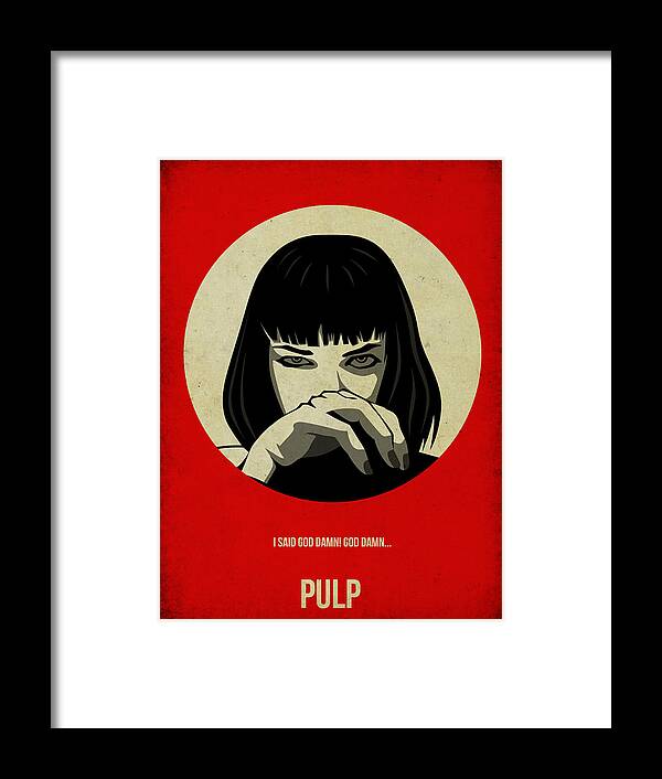 Pulp Fiction Framed Print featuring the painting Pulp Fiction Poster by Naxart Studio