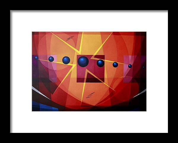Abstract Framed Print featuring the painting Pulse by Alberto DAssumpcao