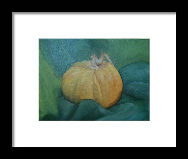 Pumpkin Framed Print featuring the painting Pumpkin by Sheila Mashaw