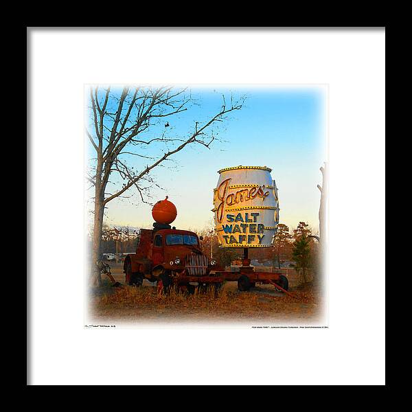 Service Station Trucks Framed Print featuring the digital art Pumpkin Truck and Salt Water Taffy by K Scott Teeters