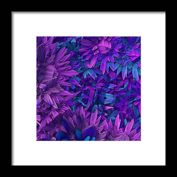 Fractal Framed Print featuring the digital art Purple Jungle by Lyle Hatch