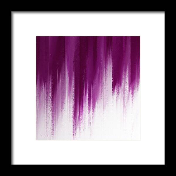 Andee Design Abstract Framed Print featuring the digital art Purple Rain by Andee Design