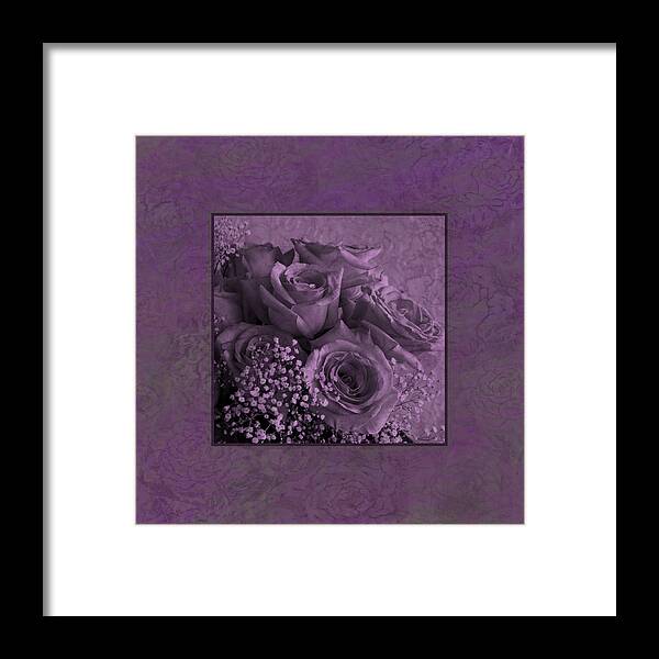Lavender Roses Framed Print featuring the photograph Purple Roses Delight by Sandra Foster