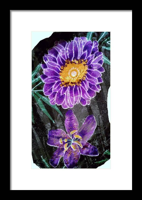 Flowers Framed Print featuring the photograph Purple Silk by Fortunate Findings Shirley Dickerson