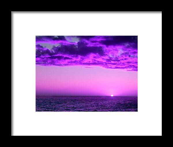 Purple Sunset Framed Print featuring the photograph Purple Sunset by Steed Edwards