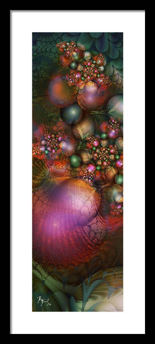 Fractal Digital Art Framed Print featuring the digital art Pv-20 by Dennis Brady