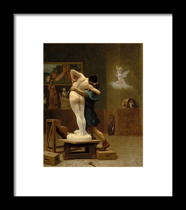Jean-leon Gerome Framed Print featuring the painting Pygmalion and Galatea by Jean-Leon Gerome