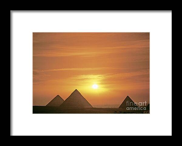Africa Framed Print featuring the photograph Pyramids In Egypt by Adam Sylvester