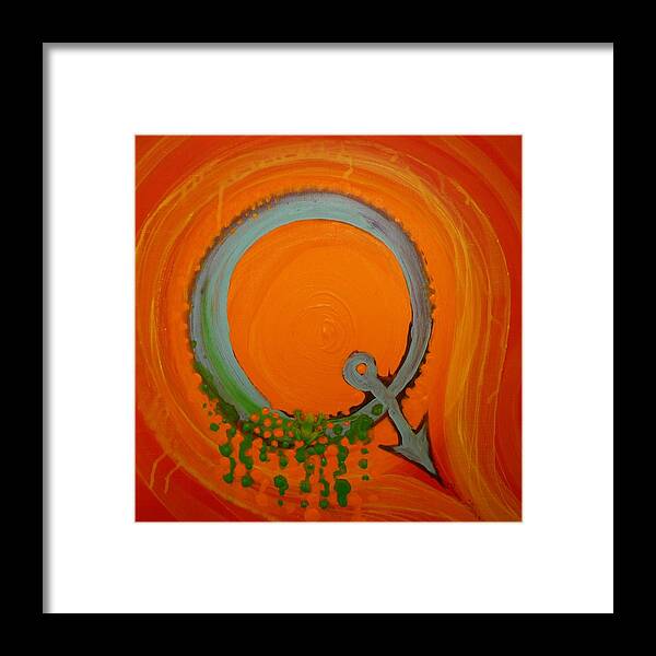 Q Framed Print featuring the painting Quirky Q by Douglas Fromm