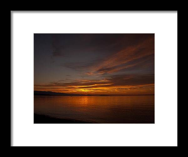 Sunset Framed Print featuring the photograph Qualicum Sunset by Randy Hall