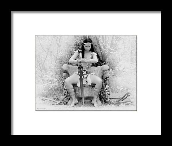 Fantasy Framed Print featuring the photograph Queen Of Death by Jon Volden