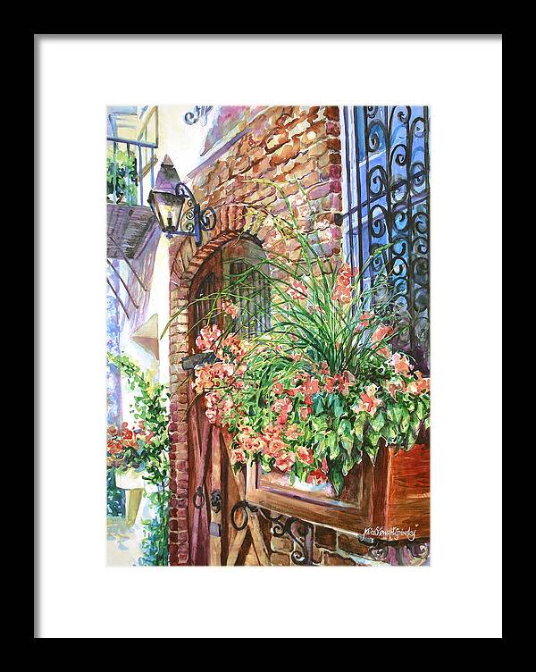 Charleston Framed Print featuring the painting Queen Street Textures by Alice Grimsley