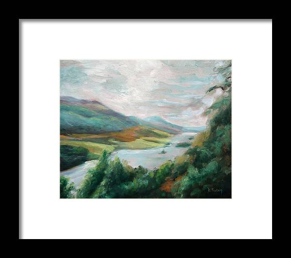 Queens View Framed Print featuring the painting Queen's View by Donna Tuten