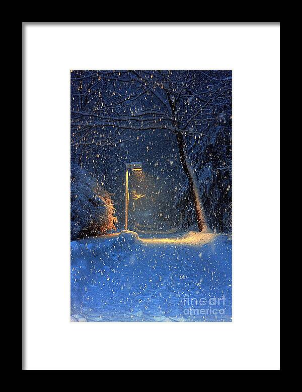 Marcia Lee Jones Framed Print featuring the photograph Quiet Night In Winter by Marcia Lee Jones
