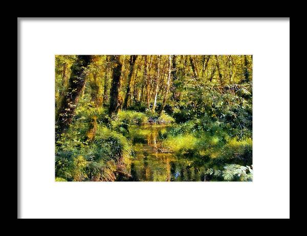 Quinault Rain Forest Framed Print featuring the digital art Quinault Rain Forest by Kaylee Mason