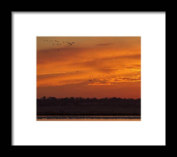 Kansas Framed Print featuring the photograph Quivira Sunset 1 by Rob Graham
