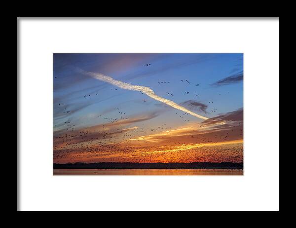 Kansas Framed Print featuring the photograph Quivira Sunset 2 by Rob Graham