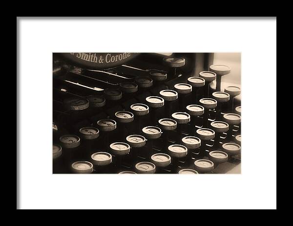 Typewriter Framed Print featuring the photograph Qwerty by Elizabeth Budd