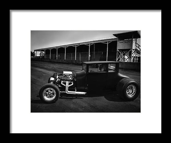 Racing Hot Rod Framed Print featuring the photograph Race Track Hot Rod 1 by Thomas Young