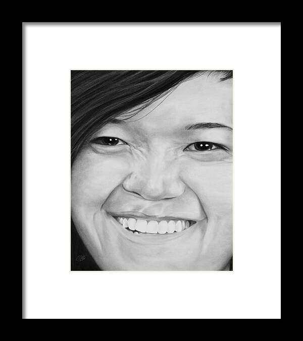 Portraits Framed Print featuring the drawing Rachel by Jessica Tookey