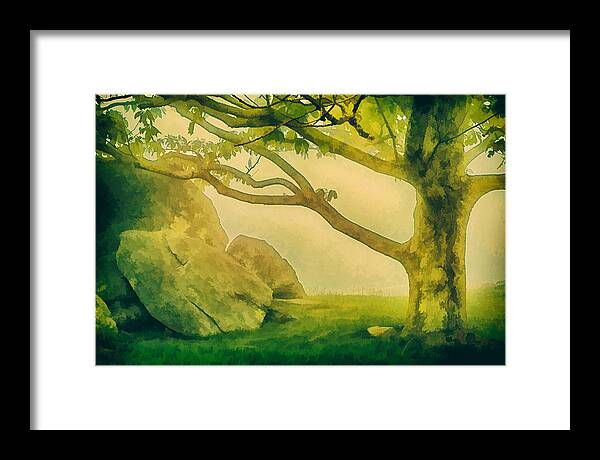 Blue Ridge Parkway Framed Print featuring the painting Radiant Forest - Blue Ridge Parkway by Dan Carmichael
