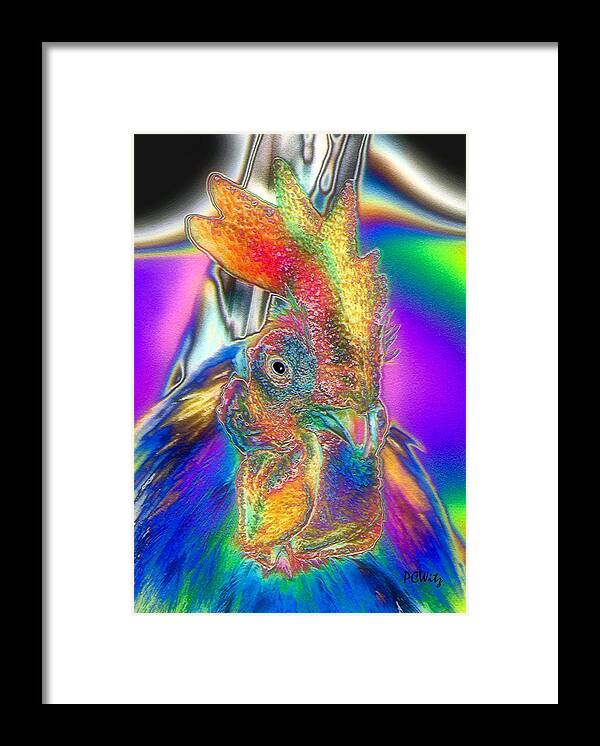 Rooster Framed Print featuring the photograph Radiant Rooster by Patrick Witz