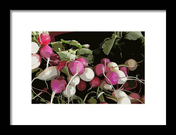 Radishes Framed Print featuring the photograph Radishes by Karyn Robinson