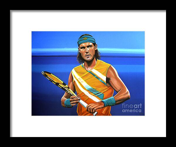 Rafael Nadal Framed Print featuring the painting Rafael Nadal by Paul Meijering