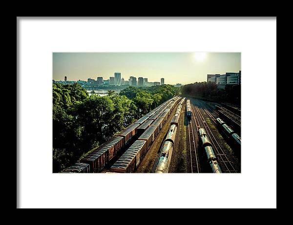 Richmond Framed Print featuring the photograph Railroad Town by Sky Noir Photography By Bill Dickinson