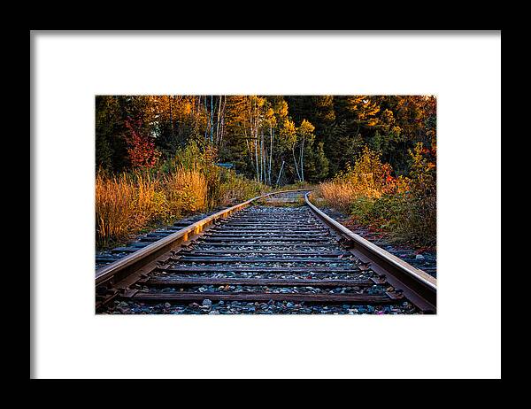 Autumn Framed Print featuring the photograph Rails Pondicherry NWR by Jeff Sinon