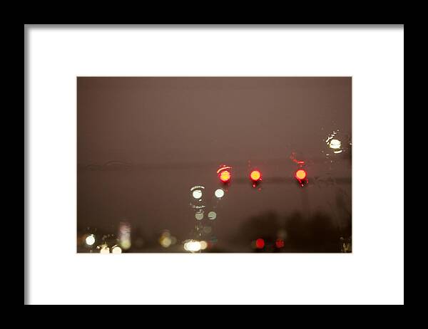 Rain Framed Print featuring the photograph Rain Abstract 3 in color by Toni Hopper