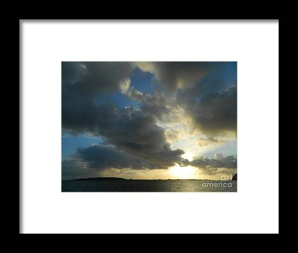 Tillamook Bay Framed Print featuring the photograph Rain Cloud Sunset by Gallery Of Hope 