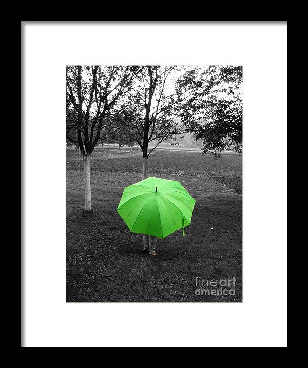 Rain Framed Print featuring the photograph Rain by Nina Ficur Feenan