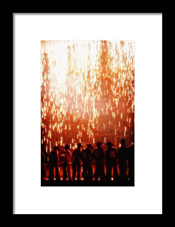 Rodeo Framed Print featuring the photograph Rain of Fire by Lincoln Rogers