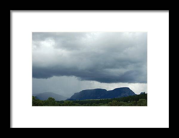 Dakota Framed Print featuring the photograph Rain on Hermit's Peak by Greni Graph