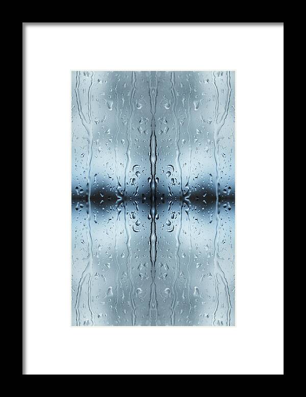 Transparent Framed Print featuring the photograph Rain On Window Pane by Silvia Otte