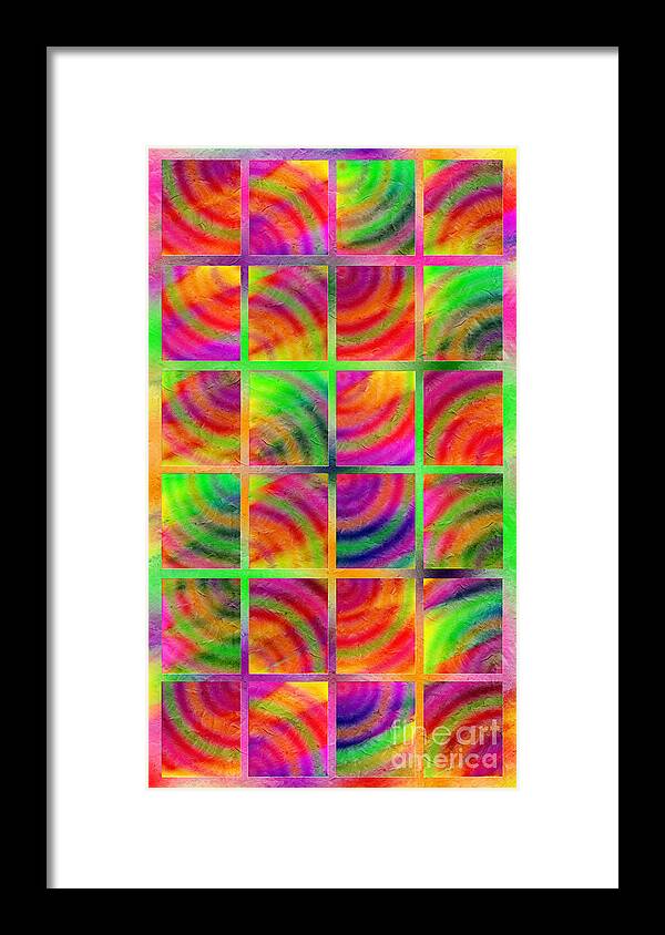 Abstract Framed Print featuring the digital art Rainbow Bliss 3 - Over the Rainbow V by Andee Design