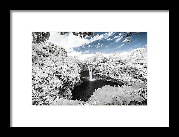 720 Nm Framed Print featuring the photograph Rainbow Falls in Infrared 3 by Jason Chu