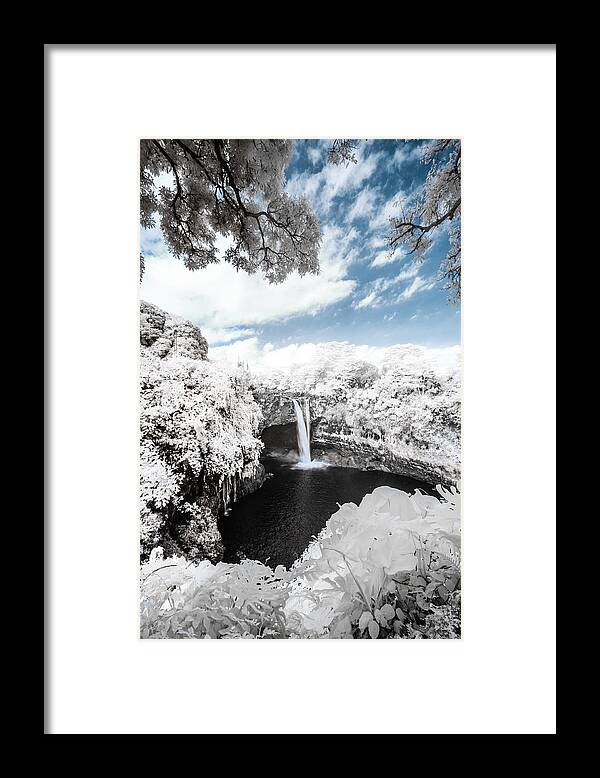 720 Nm Framed Print featuring the photograph Rainbow Falls in Infrared 4 by Jason Chu