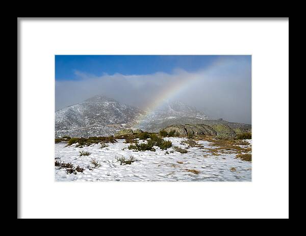 Portugal Framed Print featuring the photograph Rainbow In The Mountain by Alexandre Martins