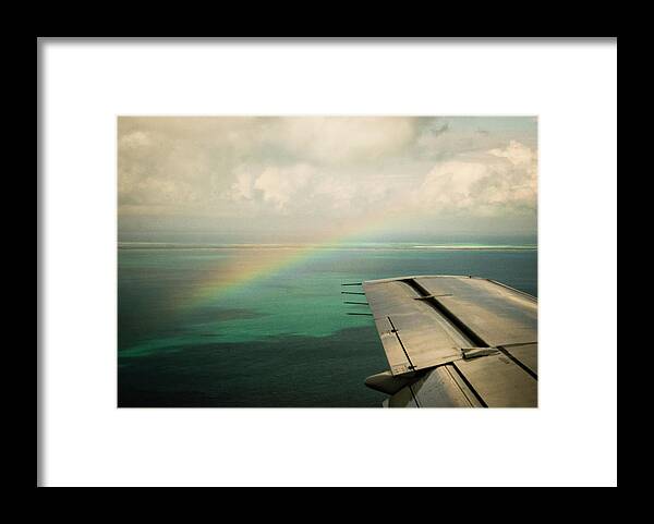 Scenics Framed Print featuring the photograph Rainbow Over The Bahamas, Good Omen by Image By Sherry Galey