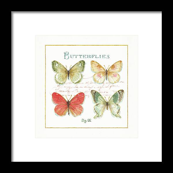 Animal Framed Print featuring the painting Rainbow Seeds Butterflies IIi by Lisa Audit