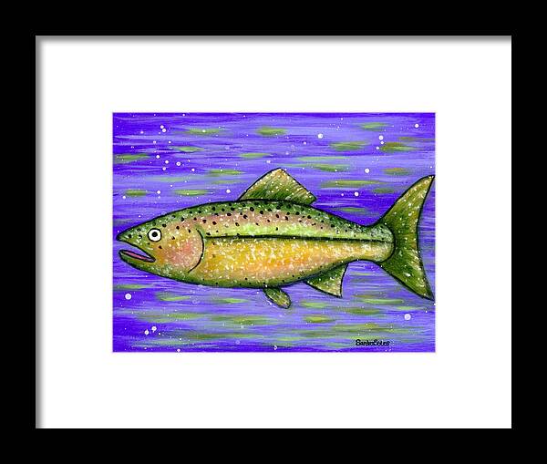 Fish Framed Print featuring the painting Rainbow Trout by Sandra Estes
